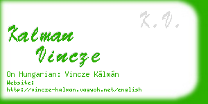 kalman vincze business card